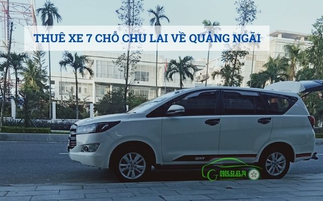 Thuê xe 7 chỗ sân bay chu lai về Quảng Ngãi